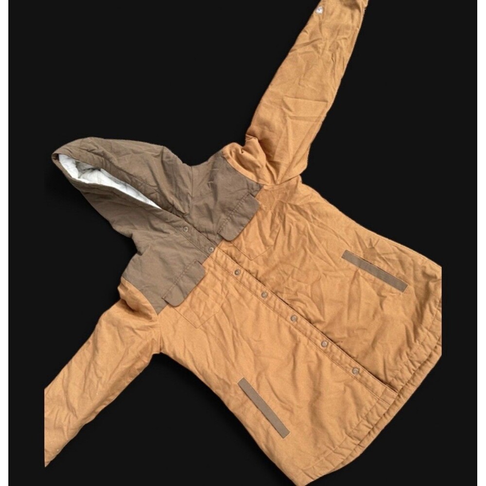KÜHL Hooded Insulated Canvas Jacket Mens Small Brown Outdoor Workwear Coat